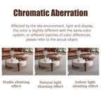 Wood + Faux Marble Round Coffee Table Sets