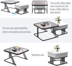 White Square Nesting Coffee Table