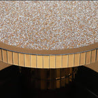Gold Crystals Mirror Coffee Table