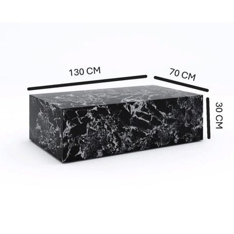 Black Modern Simple Sintered Stone Marble Coffee Table
