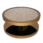 Gold Crystals Mirror Coffee Table