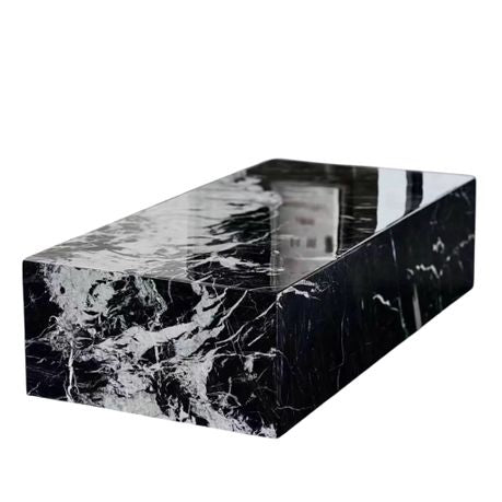 Black Modern Simple Sintered Stone Marble Coffee Table