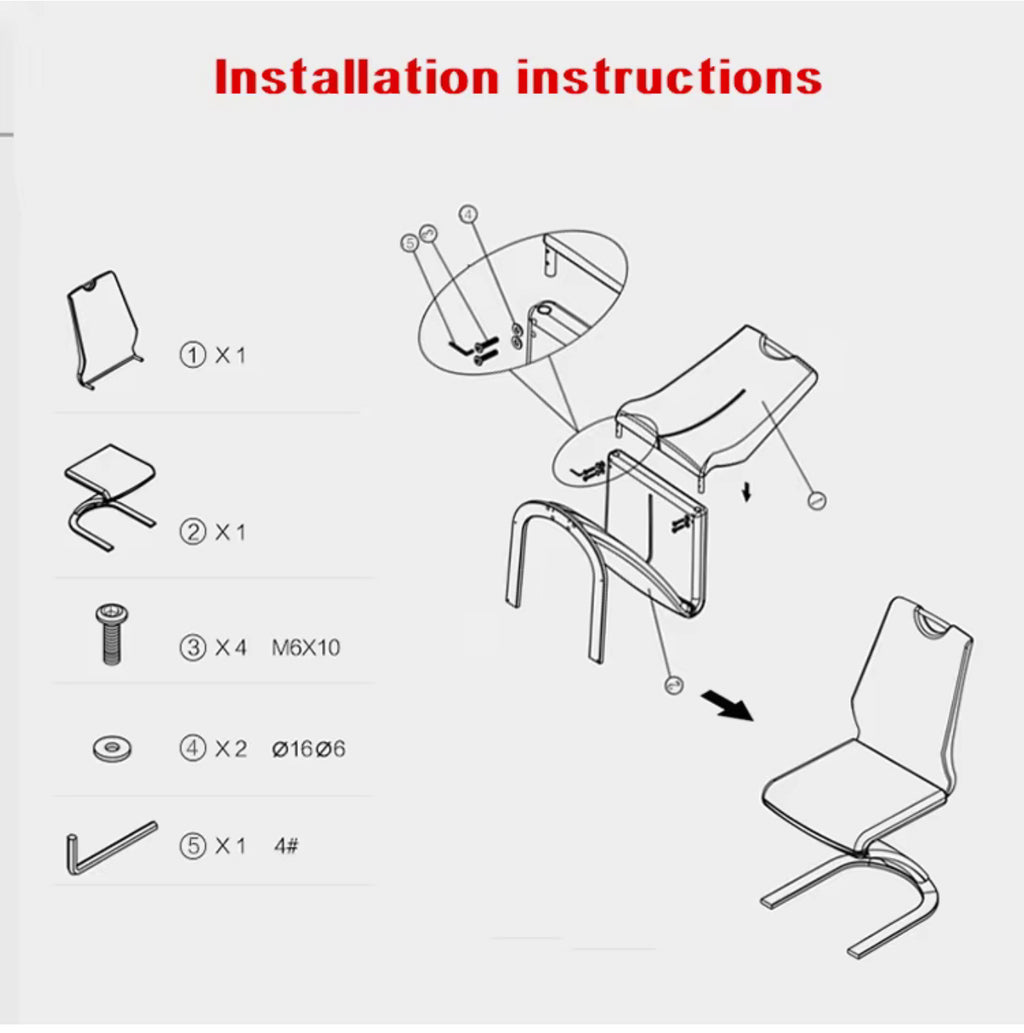 Nordic Dining Table & 6 Chairs