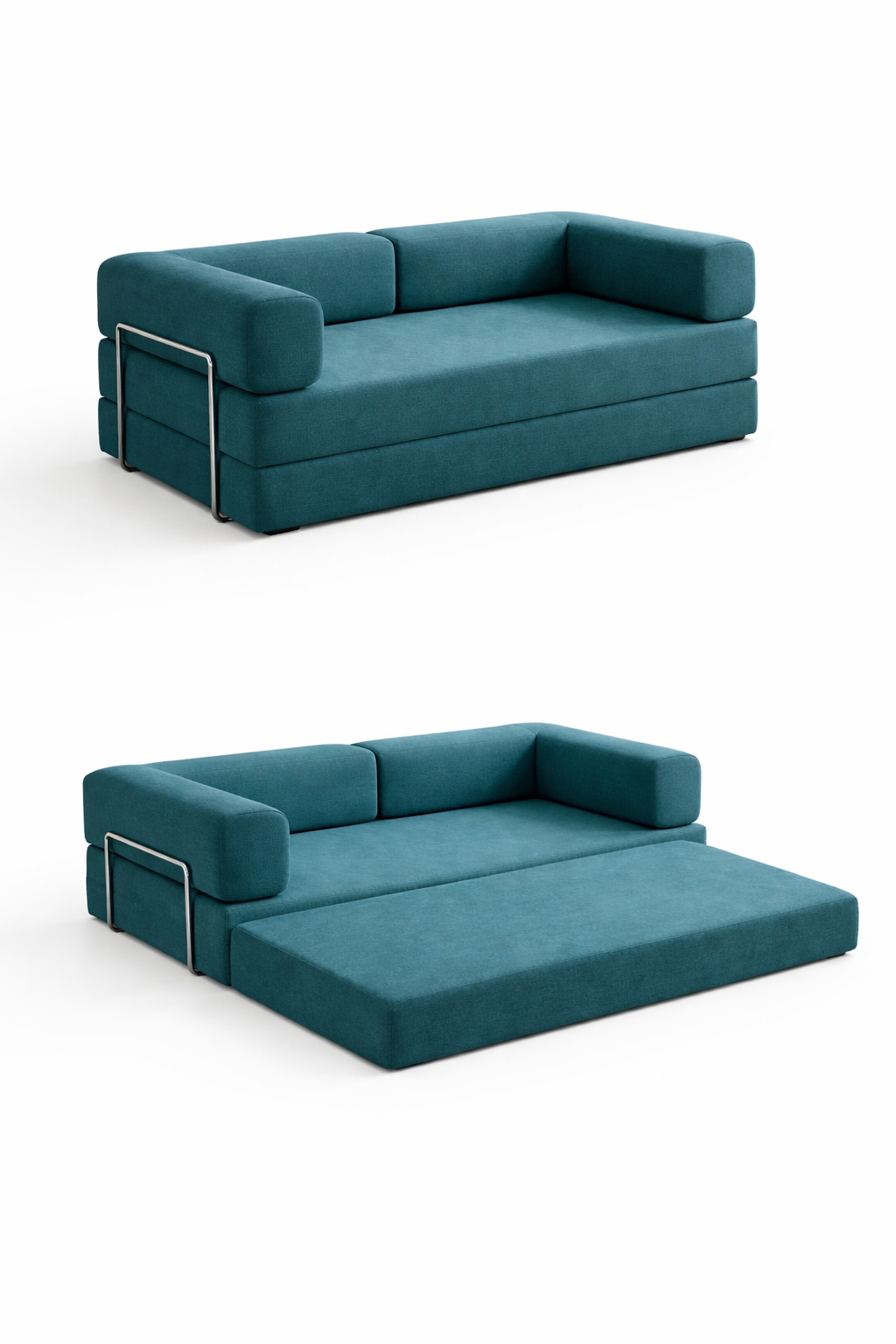 Blue - Convertible Compressed Sleeper Couch
