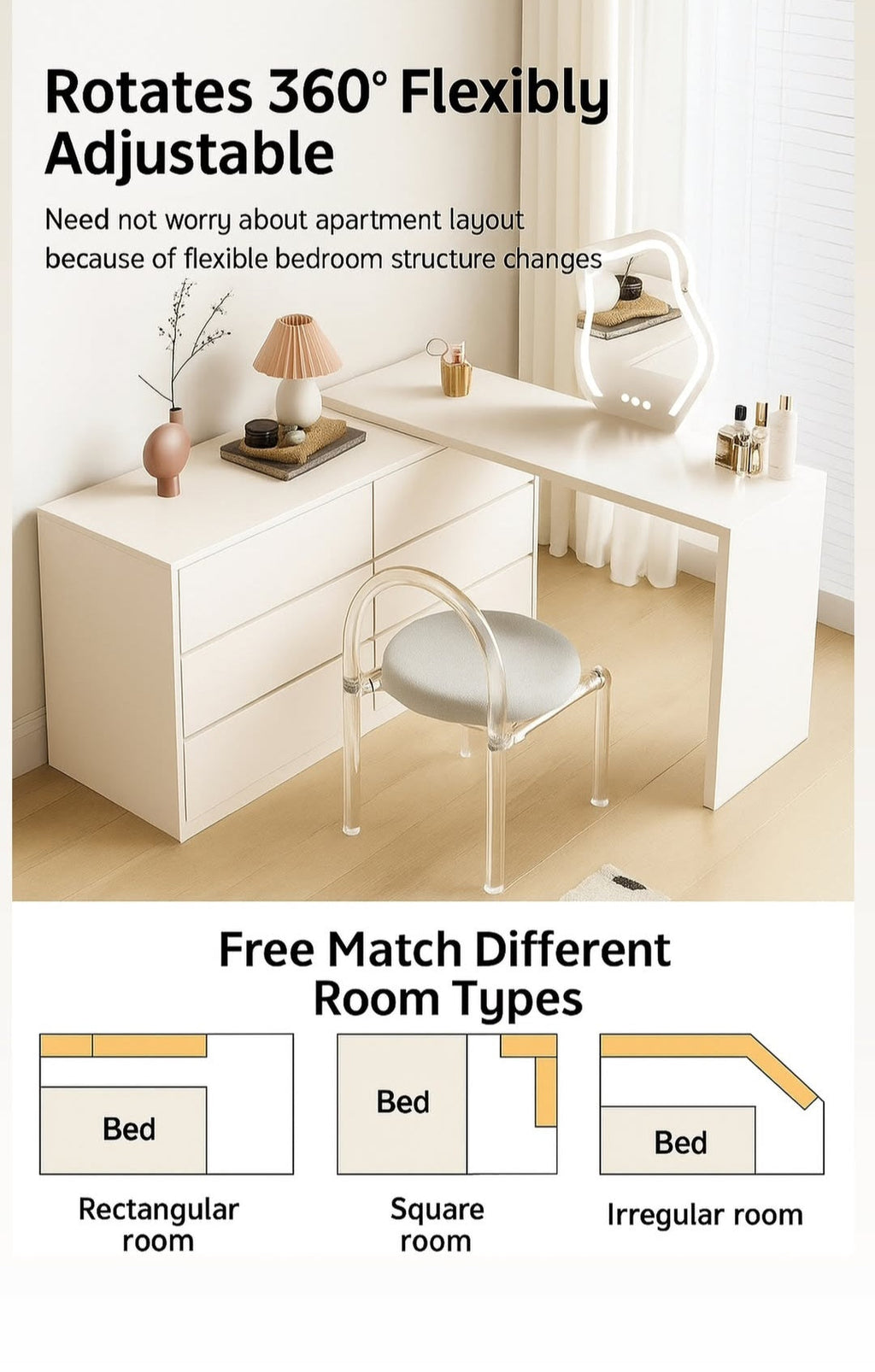 Luna Varnity Makeup Desk