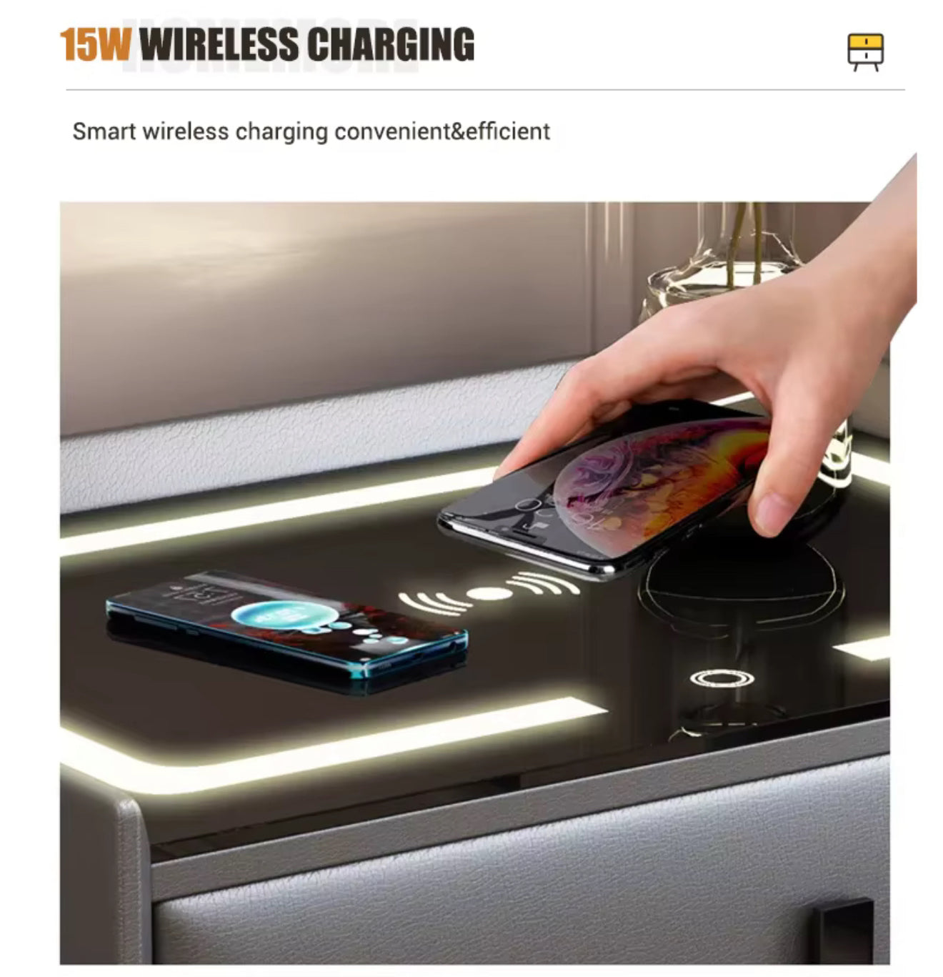 White Smart Sidetable