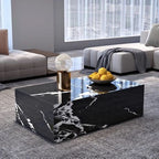 Black Modern Simple Sintered Stone Marble Coffee Table
