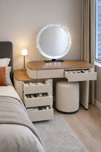 Wooden Top Make-up Vanity