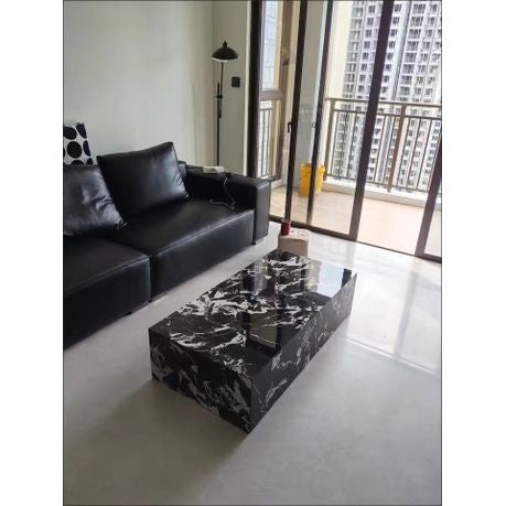 Black Modern Simple Sintered Stone Marble Coffee Table