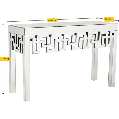 Geometry Silver Mirror Console