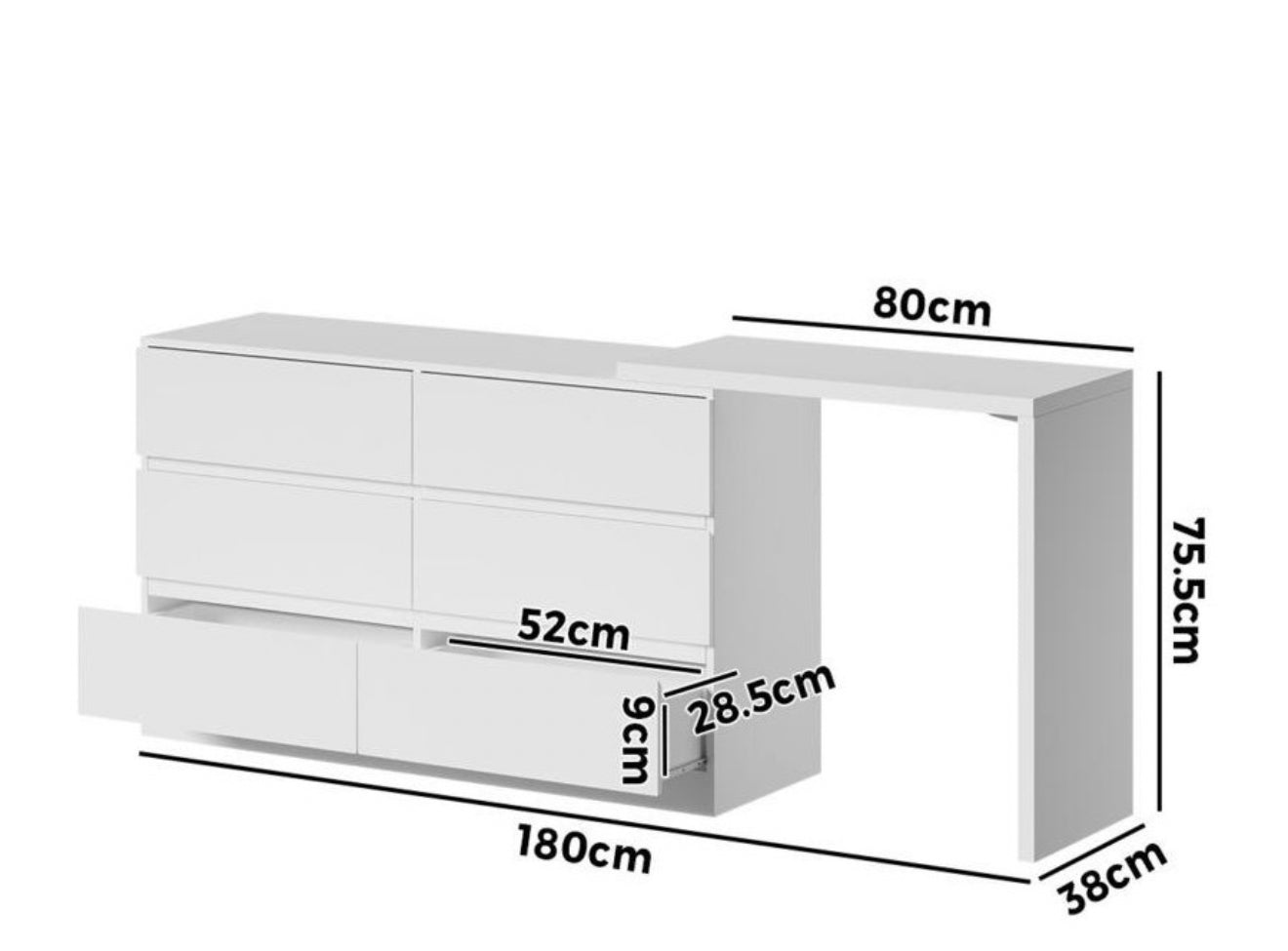 Luna Varnity Makeup Desk