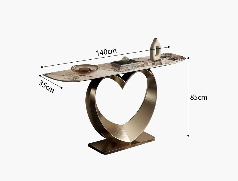 Luxury Heart Shaped Slate Console