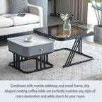 White Square Nesting Coffee Table