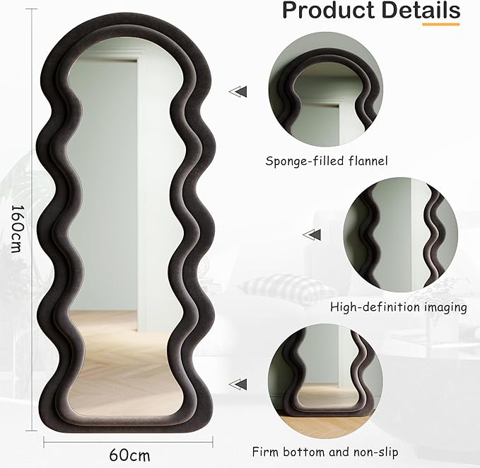 Full Length Irregular Wavy Mirror