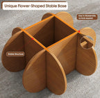 Rustic Cocktail Coffee Table - Tempered Glass-Top for Small Spaces - JM2