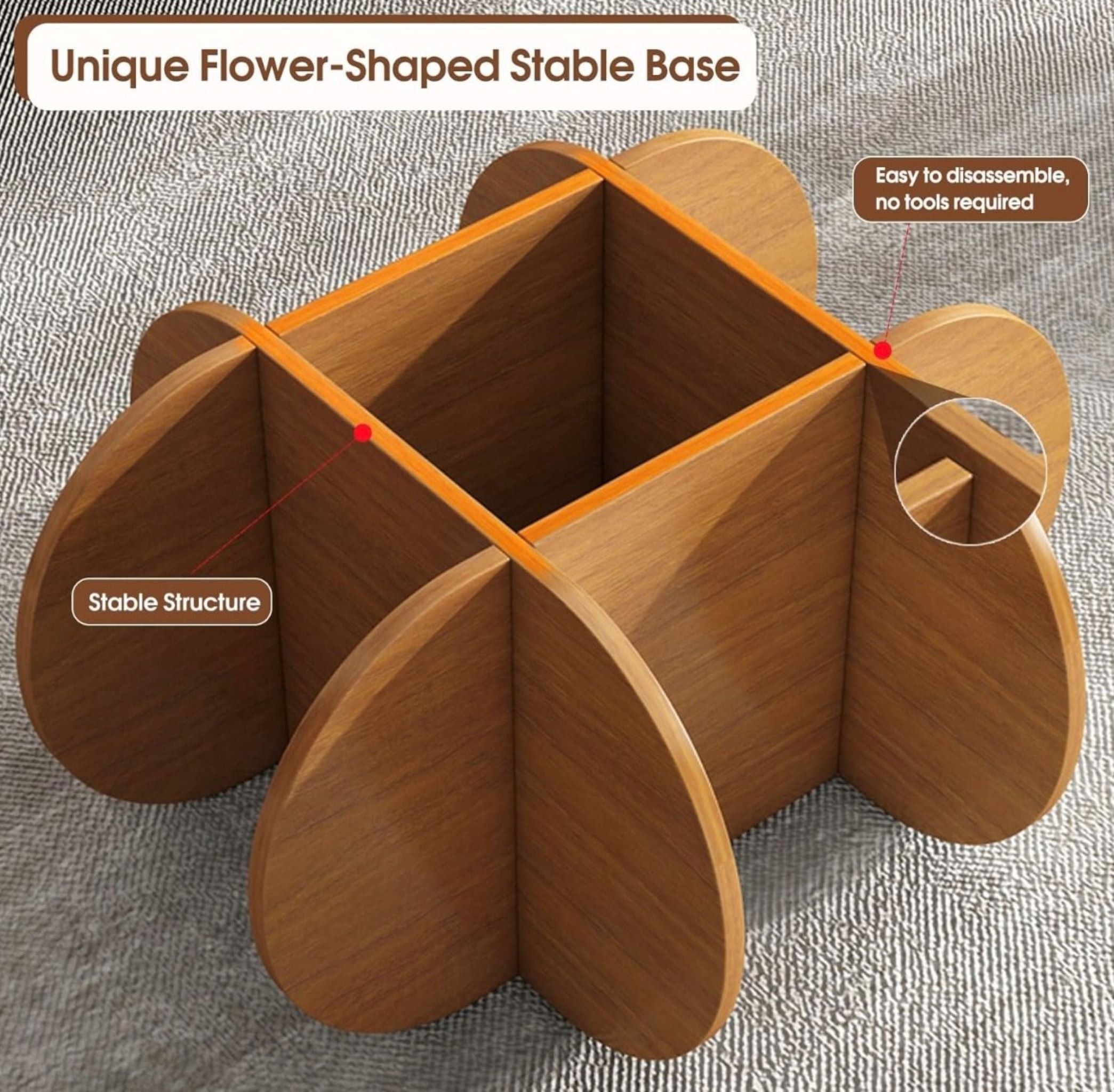 Rustic Cocktail Coffee Table - Tempered Glass-Top for Small Spaces - JM2